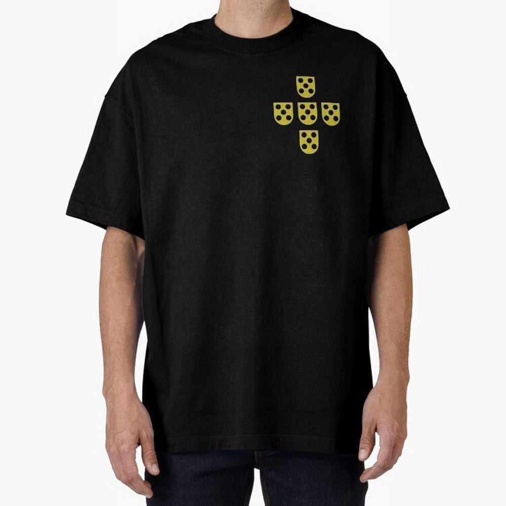 Golden Quinas Portugal Oversized T-Shirt Make the Season About FIFA World Cup 2026 USA Canada Mexico Centered on Cristiano Ronaldo, Haaland and CR7, Argentina Energy, Championship Spirit, Famous Goals, Roaring Crowds and International Football