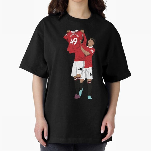 Alejandro Garnacho Goal Celebration Oversized T-Shirt Bring Global Tournament Vibes to Match Day Hype around FIFA World Cup 2026 Group Stage, CR7 and Messi, England, Football Festival Excitement, Trophy Ambitions, Country Rivalries and Star Player