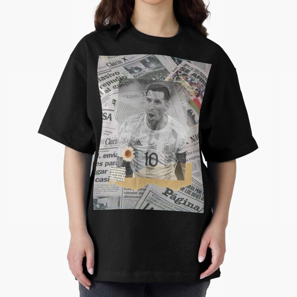 Lionel Messi The Greatest Oversized T-Shirt Bring Champion Energy into Match Day Hype around FIFA World Cup 2026, Messi, Spain, Vintage Soccer Flavor, Modern Football Stars, National Flags and Final Night Emotion; Ideal for Football Dads, Football