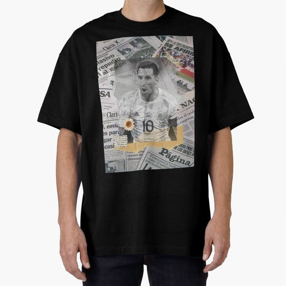 Lionel Messi The Greatest Oversized T-Shirt Bring Champion Energy into Match Day Hype around FIFA World Cup 2026, Messi, Spain, Vintage Soccer Flavor, Modern Football Stars, National Flags and Final Night Emotion; Ideal for Football Dads, Football
