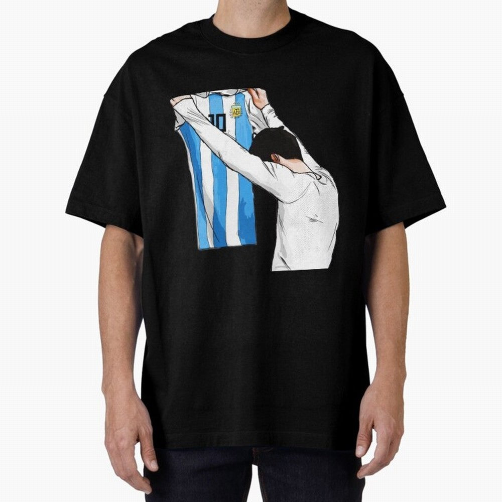 Lionel Messi holding his shirt, Argentina copa america Classic T-Shirt Turn Football Passion into FIFA World Cup 2026 Group Stage Spirit, Filled with Spain, Messi, Champion Mindset, Group Stage Buzz, Knockout Tension and Passionate Fan Culture;