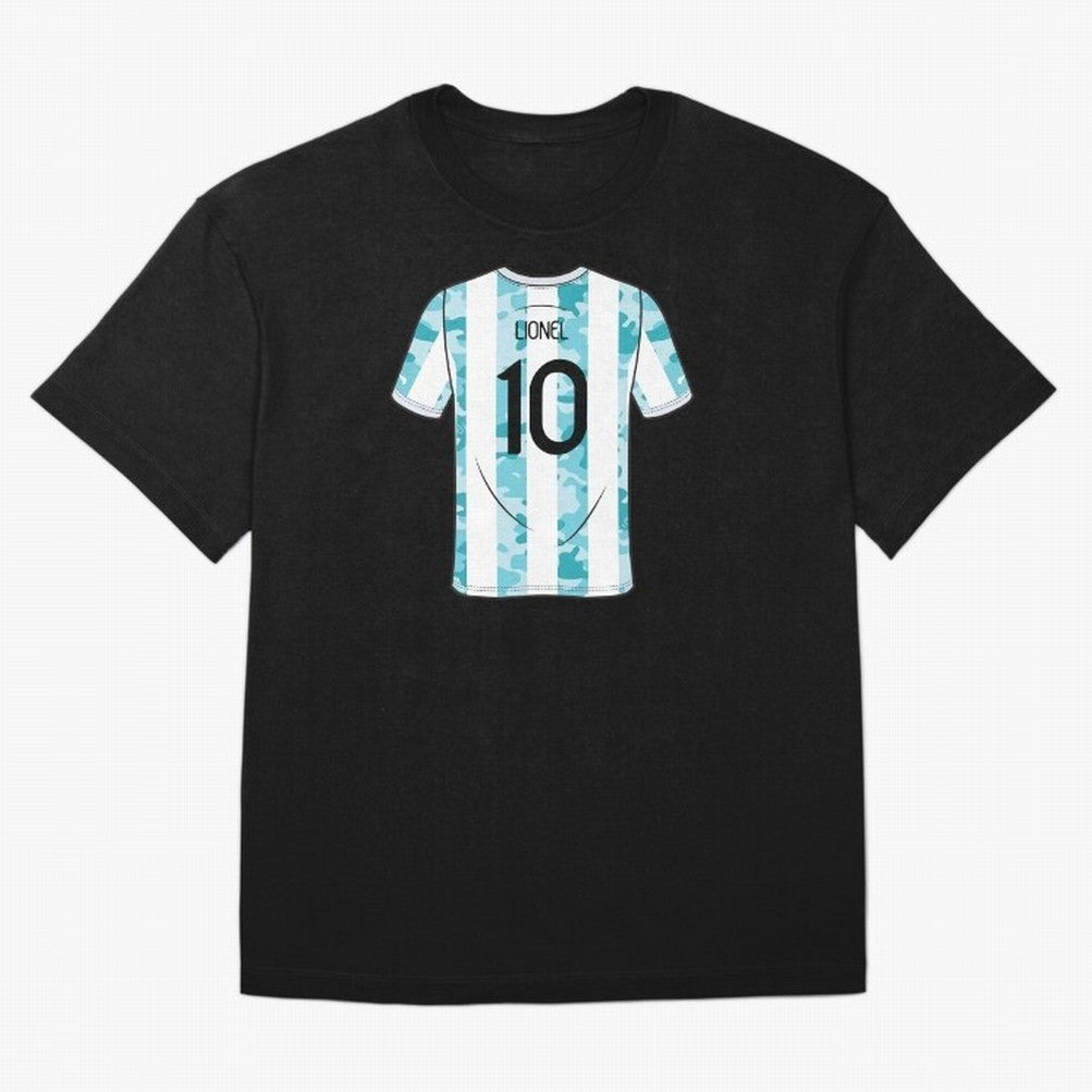 Jersey Illustration LeoMessi Classic T-Shirt Feel Match Day Hype around FIFA World Cup 2026 USA Canada Mexico, Messi, Germany, Vintage Soccer Flavor, Modern Football Stars, National Flags and Final Night Emotion; Great for Watch Parties, Sports