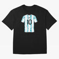 Jersey Illustration LeoMessi Classic T-Shirt Feel Match Day Hype around FIFA World Cup 2026 USA Canada Mexico, Messi, Germany, Vintage Soccer Flavor, Modern Football Stars, National Flags and Final Night Emotion; Great for Watch Parties, Sports
