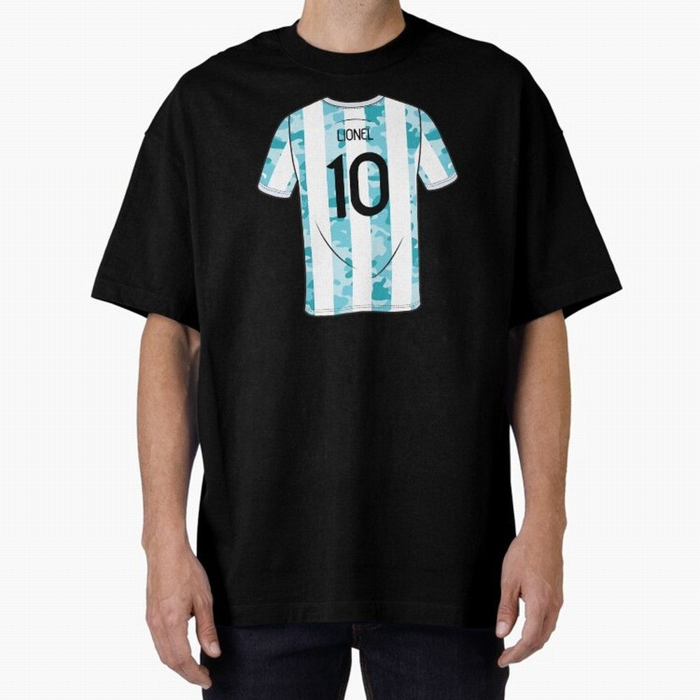 Jersey Illustration LeoMessi Classic T-Shirt Feel Match Day Hype around FIFA World Cup 2026 USA Canada Mexico, Messi, Germany, Vintage Soccer Flavor, Modern Football Stars, National Flags and Final Night Emotion; Great for Watch Parties, Sports