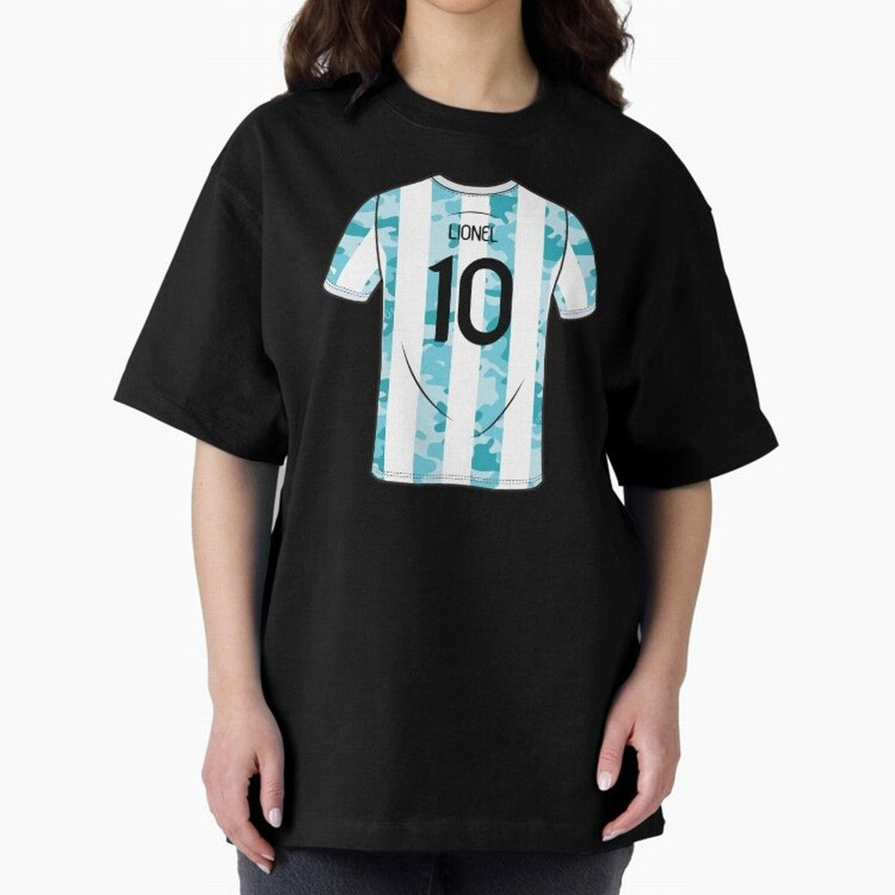 Jersey Illustration LeoMessi Classic T-Shirt Feel Match Day Hype around FIFA World Cup 2026 USA Canada Mexico, Messi, Germany, Vintage Soccer Flavor, Modern Football Stars, National Flags and Final Night Emotion; Great for Watch Parties, Sports