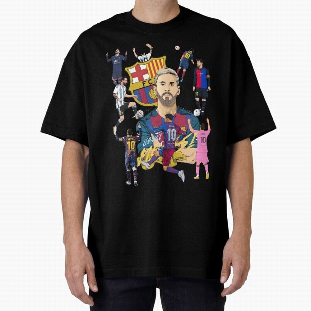 MESSI10 Oversized T-Shirt Bring Bold Fan Energy to Match Day Hype around FIFA World Cup 2026 Group Stage, Mbappe and Neymar, England, Match Day Excitement, Supporter Culture, Golden Goals and Global Football Passion; Created for Match Day Parties,
