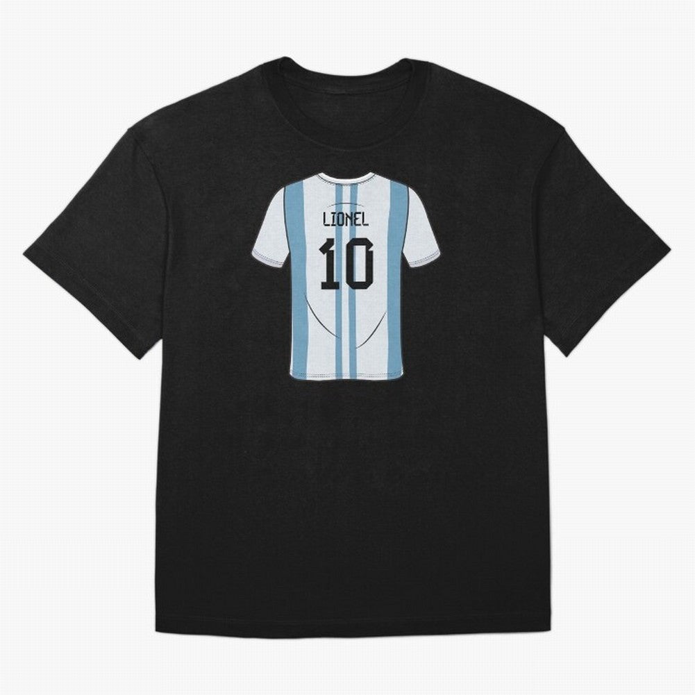 LeoMessi Jersey Illustration 2022 Oversized T-Shirt Join the Countdown to Global Football Passion for FIFA World Cup 2026 Group Stage, Connected to Haaland, Argentina and Brazil, Football History, Final Match Energy, Crowd Noise and Once in a