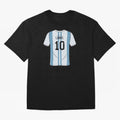 LeoMessi Jersey Illustration 2022 Oversized T-Shirt Join the Countdown to Global Football Passion for FIFA World Cup 2026 Group Stage, Connected to Haaland, Argentina and Brazil, Football History, Final Match Energy, Crowd Noise and Once in a