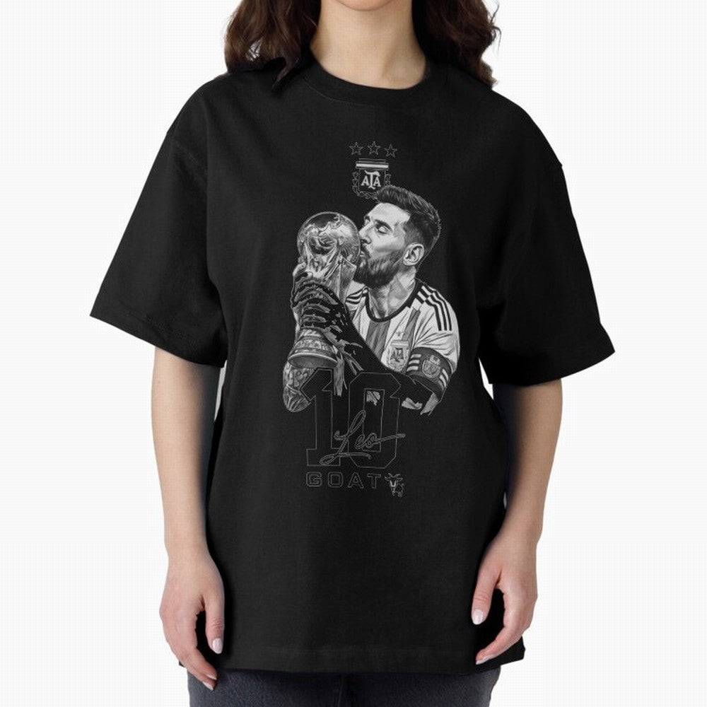 Messi GOAT World Cup Champion Classic T-Shirt Feel the Trophy Chase of Match Day Hype around FIFA World Cup 2026 USA Canada Mexico, Messi, Neymar and Mbappe, Argentina, France and Brazil, Football Passion, Legendary Performances, Festival Vibes and