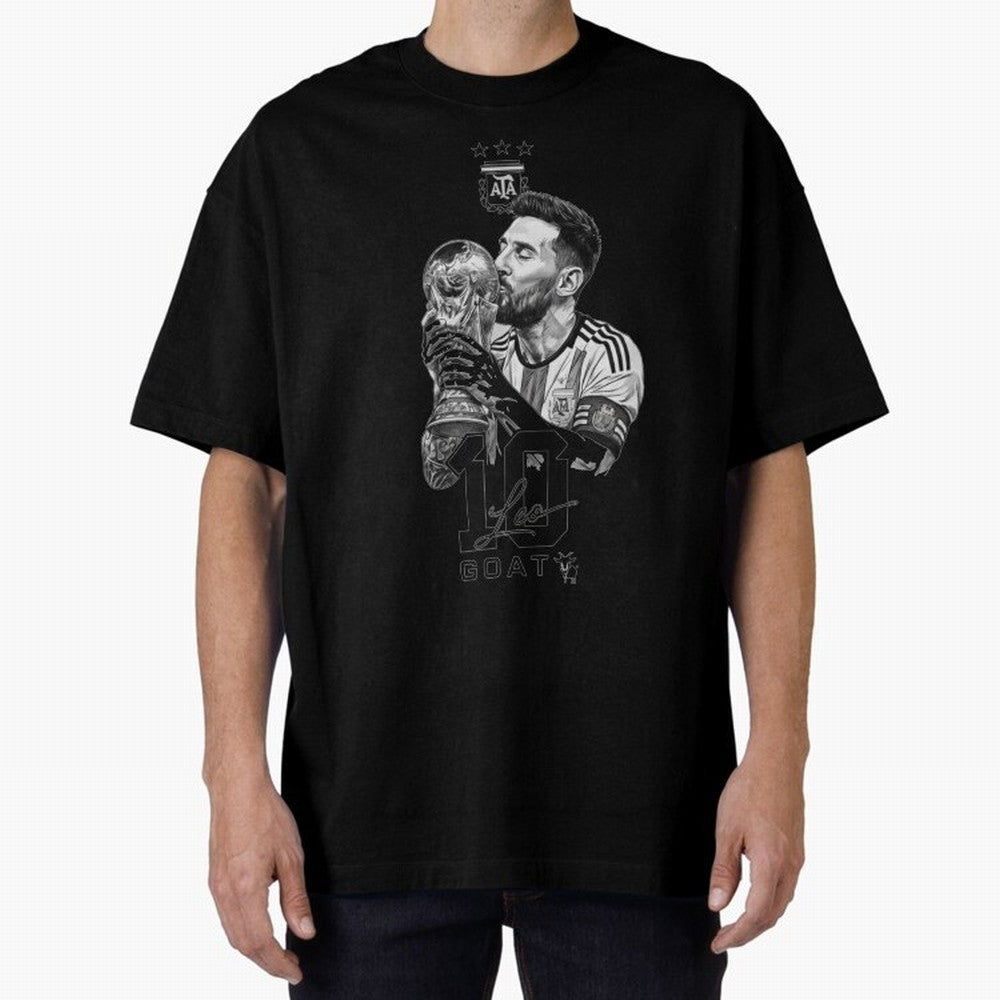 Messi GOAT World Cup Champion Classic T-Shirt Feel the Trophy Chase of Match Day Hype around FIFA World Cup 2026 USA Canada Mexico, Messi, Neymar and Mbappe, Argentina, France and Brazil, Football Passion, Legendary Performances, Festival Vibes and