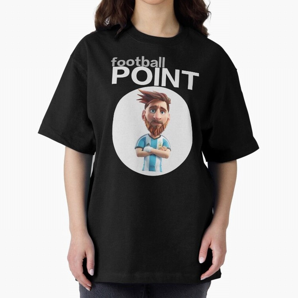 football POINT Oversized T-Shirt Share Global Football Passion for FIFA World Cup 2026, Highlighting Cristiano Ronaldo, Netherlands, Football Festival Excitement, Trophy Ambitions, Country Rivalries and Star Player Buzz; Perfect for Fans,