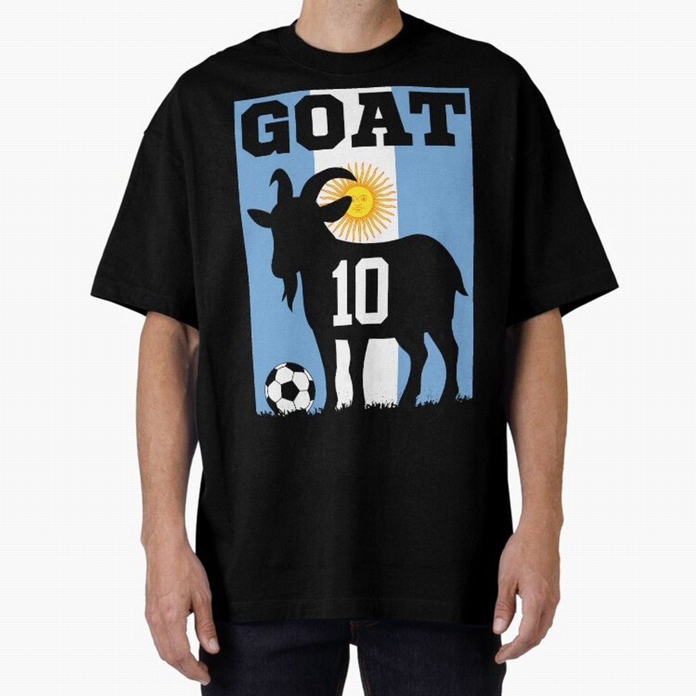 Argentina World Cup 2026 The Goat 10 Oversized T-Shirt Relive Legendary Nights from FIFA World Cup 2026 Group Stage Spirit, Driven by France, Neymar, Haaland and Cristiano Ronaldo, Football Festival Excitement, Trophy Ambitions, Country Rivalries