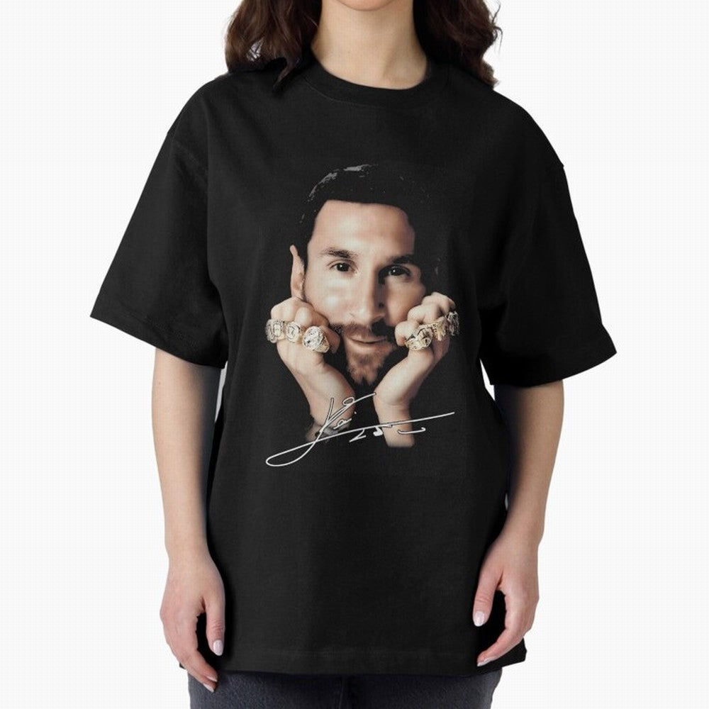 Lionel Messi Big Face Essential T-Shirt Celebrate Fan Culture around Match Day Hype around FIFA World Cup 2026 Group Stage, Neymar, Spain, Stadium Memories, Football Loyalty, International Chants and Championship Tradition; Made for Die Hard