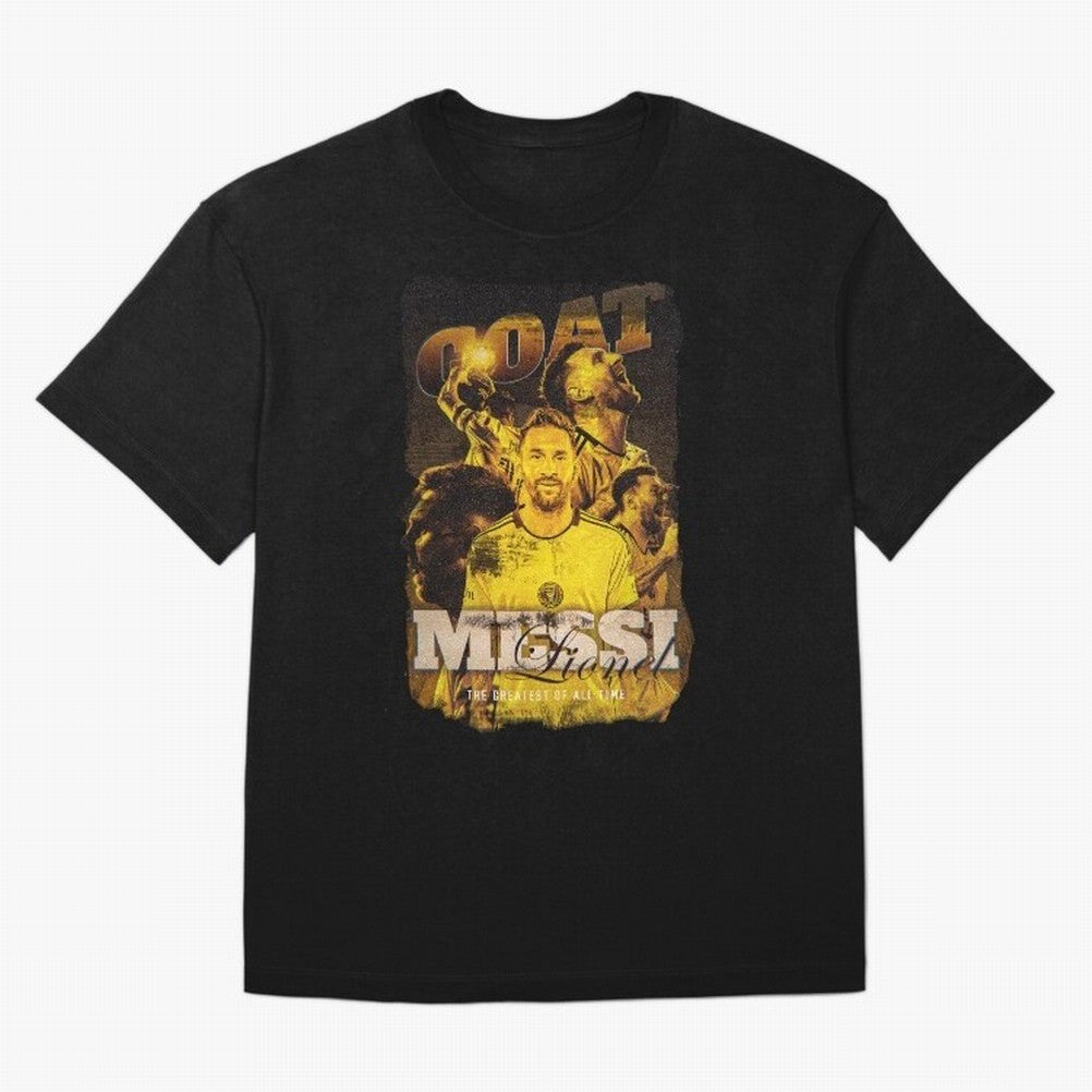 Lionel Messi The Goat Classic T-Shirt Join the Global Buzz around FIFA World Cup 2026 with Messi and Cristiano Ronaldo, Spain Energy, Sports Nostalgia, International Competition, Famous Players and Unforgettable Victories; Built for Supporters