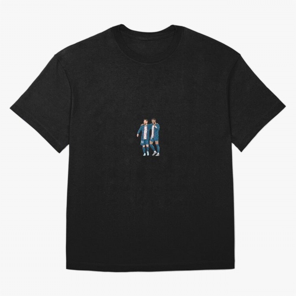 Lionel Messi and Neymar JR Minimalist Classic T-Shirt Stand Out with Spirit from FIFA World Cup 2026 USA Canada Mexico Spirit, Celebrating Netherlands, Mbappe and Neymar, Sports Nostalgia, International Competition, Famous Players and Unforgettable