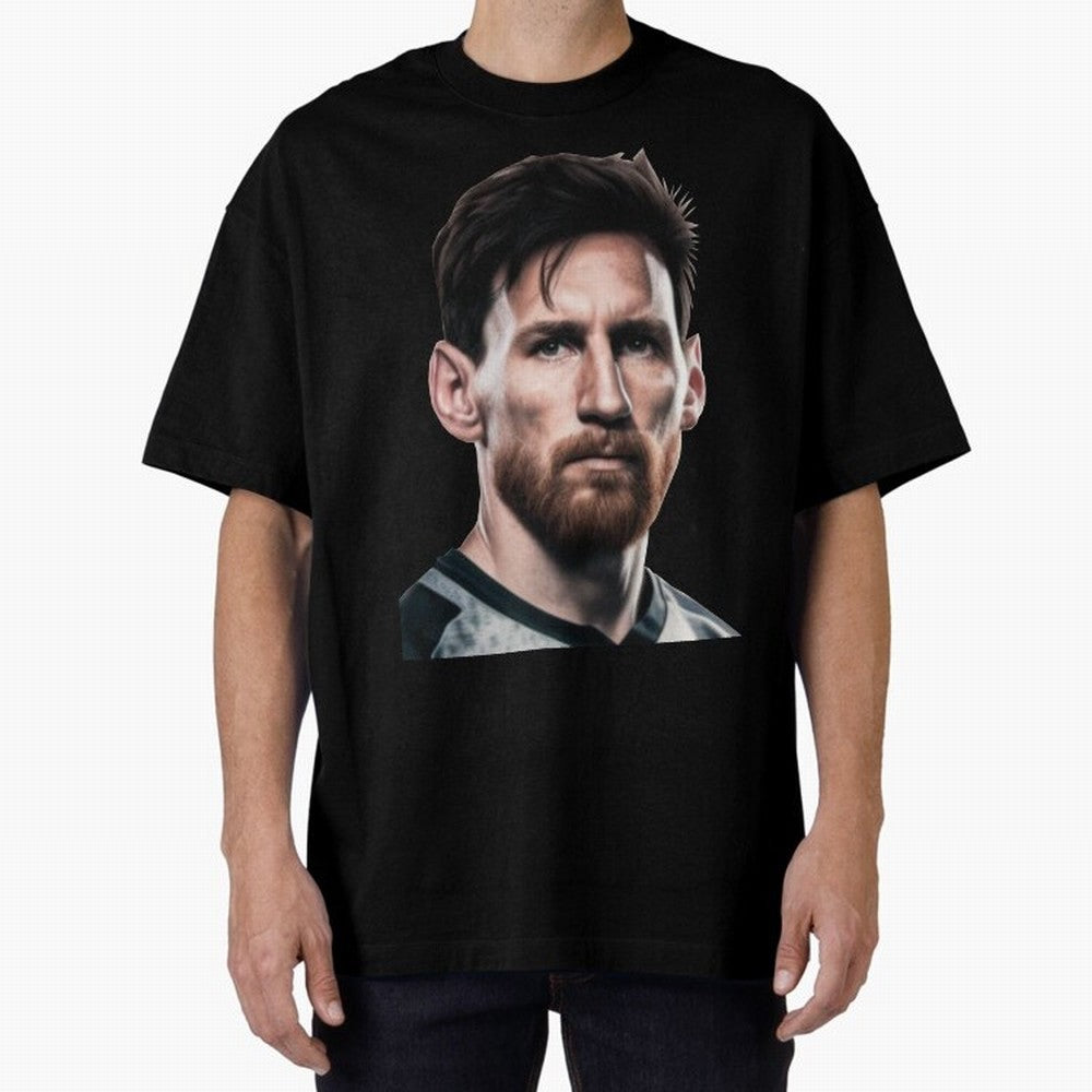 Lionel Messi Oversized T-Shirt Celebrate the Magic of the FIFA World Cup 2026 Group Stage Journey through Messi and Cristiano Ronaldo Highlights, Argentina, France and Brazil Pride, Championship Spirit, Famous Goals, Roaring Crowds and