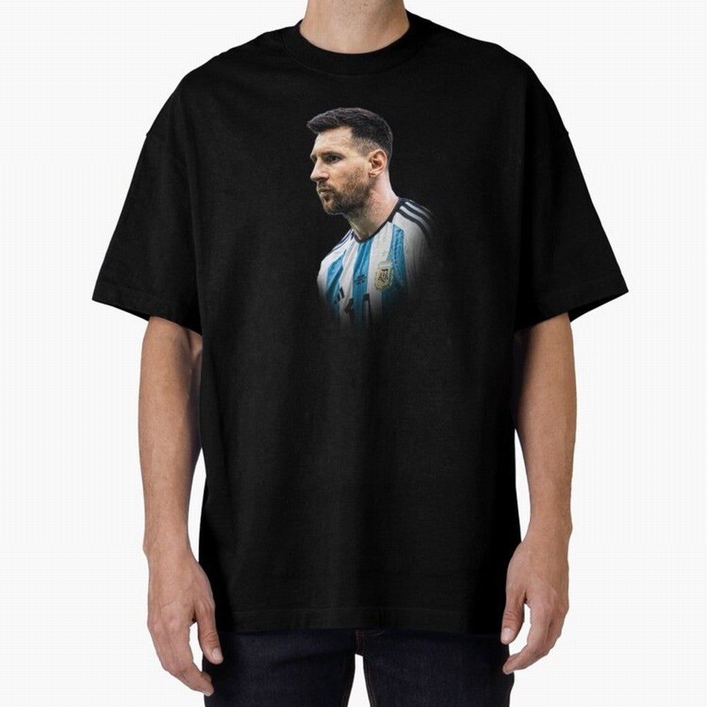 Lionel Messi Oversized T-Shirt Upgrade Match Day Hype around FIFA World Cup 2026 USA Canada Mexico, Neymar, Haaland and Cristiano Ronaldo, Argentina, Worldwide Fan Energy, Dramatic Goals, Stadium Lights and Championship Celebrations; Perfect for