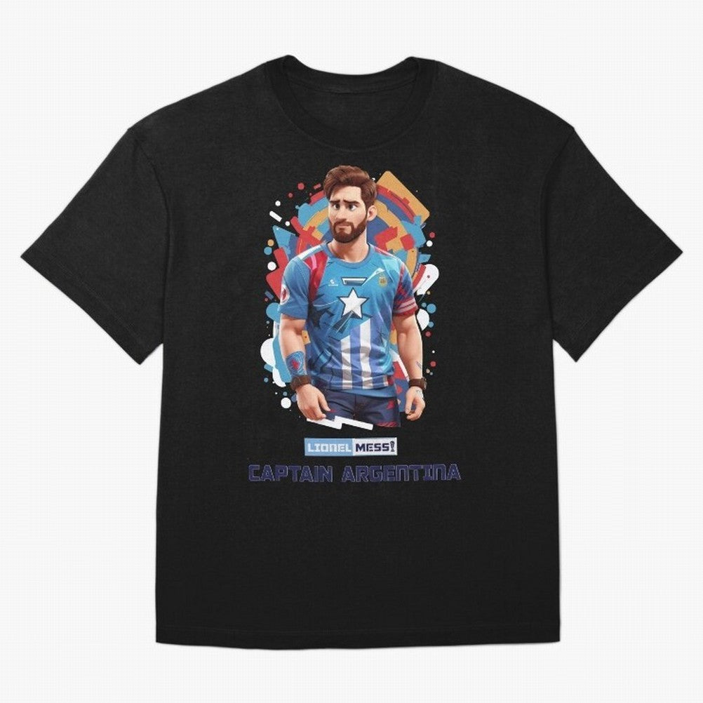 Lionel Messi Captain Argentina Oversized T-Shirt Celebrate Soccer Greatness during the FIFA World Cup 2026 Group Stage Journey through Neymar Highlights, England and Germany Pride, Stadium Memories, Football Loyalty, International Chants and