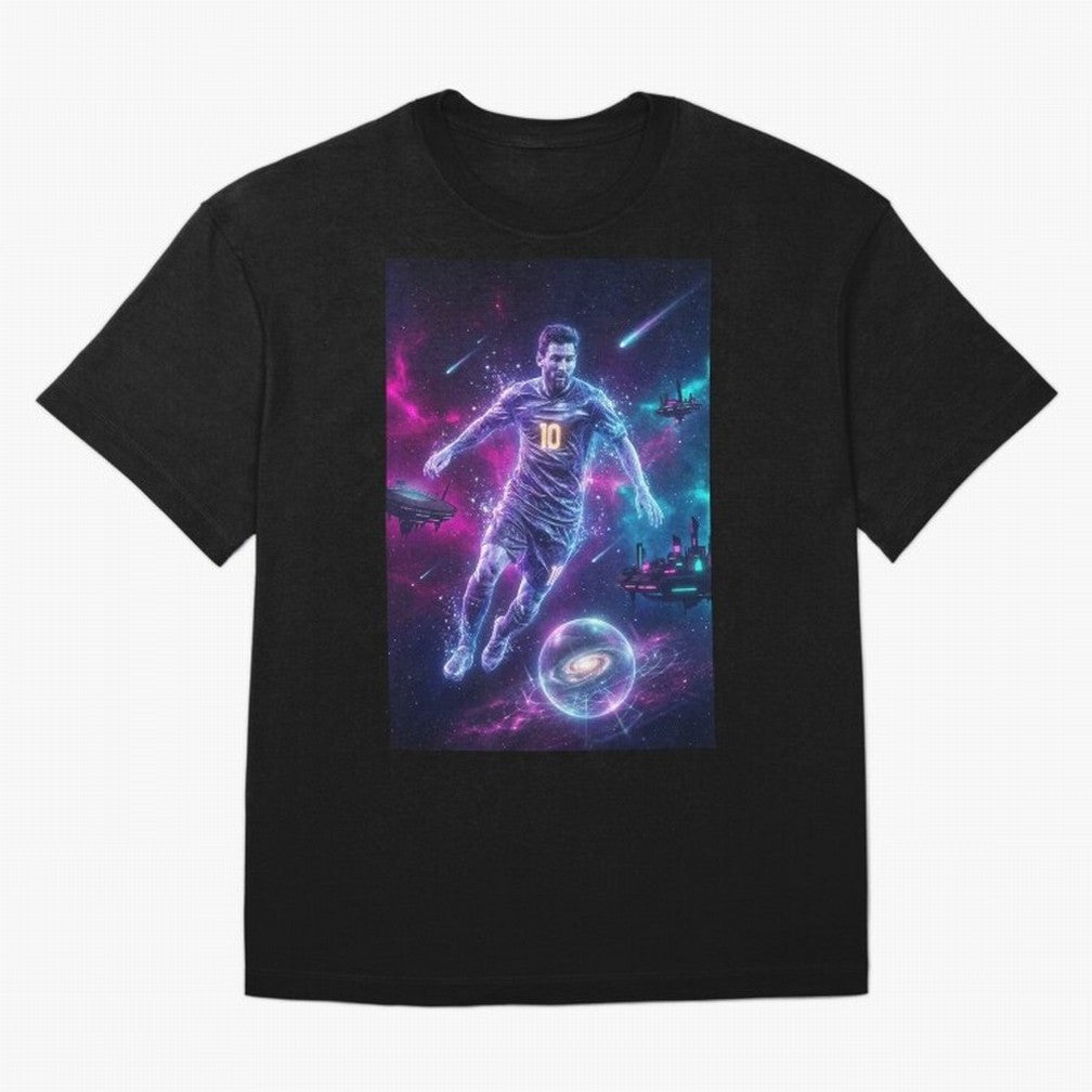 Lionel Messi The Eternal GOAT Of Another Galaxy - (Version 5) Classic T-Shirt Feel International Energy from Global Football Passion for FIFA World Cup 2026, Connected to CR7, Argentina, France and Brazil, Classic Soccer Heritage, Championship