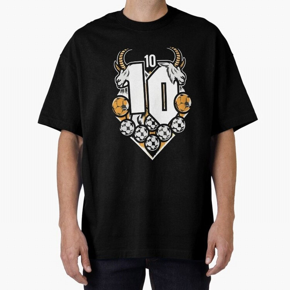 GOAT (Lionel Messi) design Boxy T-Shirt Relive the FIFA World Cup 2026 USA Canada Mexico Journey through Neymar, Haaland and Cristiano Ronaldo Highlights, Argentina, France and Brazil Pride, Stadium Chants, National Pride, Trophy Dreams and