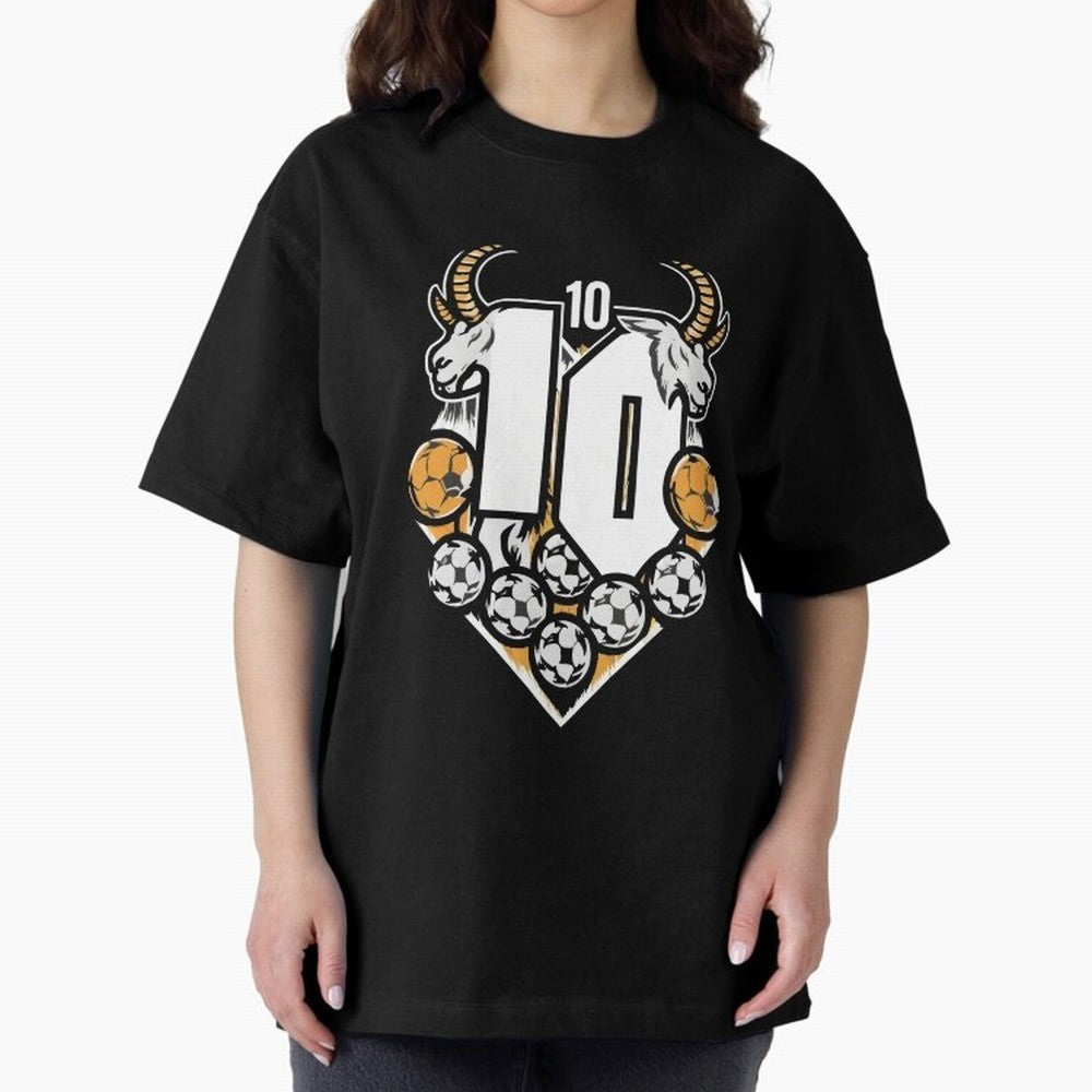 GOAT (Lionel Messi) design Boxy T-Shirt Relive the FIFA World Cup 2026 USA Canada Mexico Journey through Neymar, Haaland and Cristiano Ronaldo Highlights, Argentina, France and Brazil Pride, Stadium Chants, National Pride, Trophy Dreams and