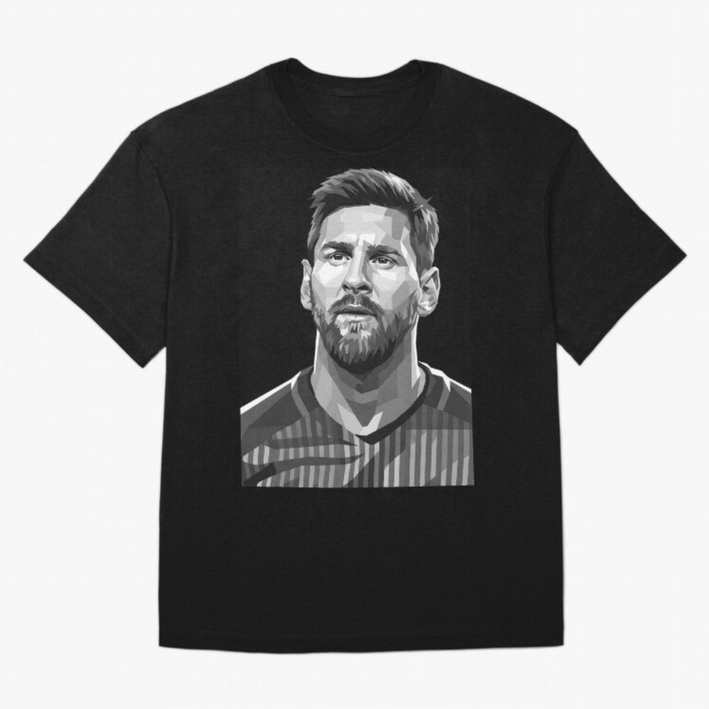 Messi grayscale Oversized T-Shirt Share the Excitement of FIFA World Cup 2026 USA Canada Mexico for Fans of Messi and Cristiano Ronaldo and Netherlands, Bringing Football Passion, Legendary Performances, Festival Vibes and Supporter Community;