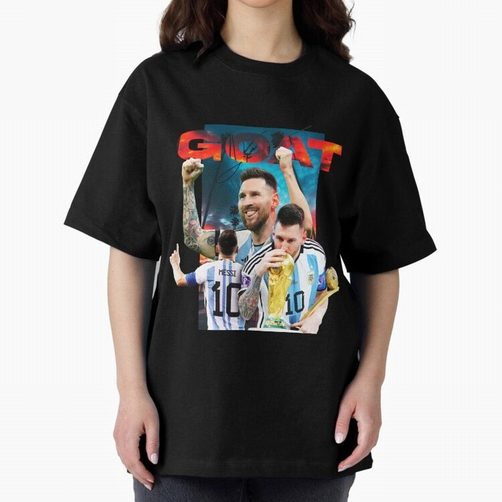Messi GOAT Classic T-Shirt Represent the FIFA World Cup 2026 USA Canada Mexico Journey through Cristiano Ronaldo Highlights, Argentina and Brazil Pride, Goal Celebration Energy, Supporter Heritage, Football Icons and Worldwide Tournament Joy;