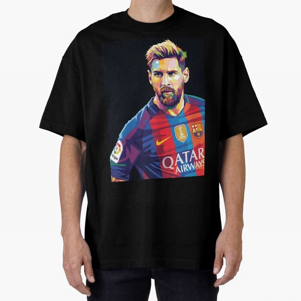 Messi Wpap Oversized T-Shirt Enjoy the Biggest Football Party of FIFA World Cup 2026 Group Stage Made for Messi and Cristiano Ronaldo, Argentina and Brazil Energy, Stadium Memories, Football Loyalty, International Chants and Championship Tradition;