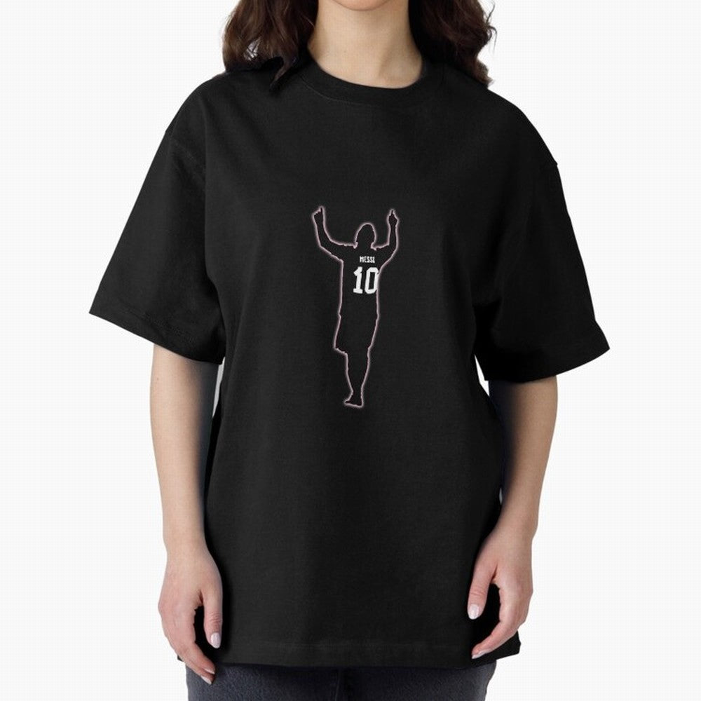 Lionel Messi Iconic Celebration Pose - Inter Miami Colors Classic T-Shirt Feel Global Football Passion for FIFA World Cup 2026, Inspired by Cristiano Ronaldo, Portugal, Spain and Germany, Retro Football Energy, Iconic Rivalries, Trophy Chase Drama