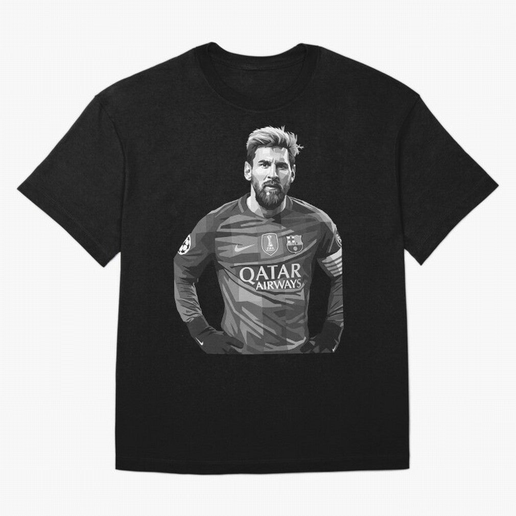 Messi grayscale Classic T-Shirt Show Championship Spirit for FIFA World Cup 2026 USA Canada Mexico Spirit, Highlighting Portugal, Neymar, Haaland and Cristiano Ronaldo, Sports Nostalgia, International Competition, Famous Players and Unforgettable