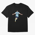 Lionel Messi minimalist illustration Classic T-Shirt Honor the Beautiful Game during Global Football Passion for FIFA World Cup 2026, Filled with CR7 and Messi, Brazil, Portugal and Argentina, Championship Spirit, Famous Goals, Roaring Crowds and