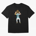 Cartoon Illustration Messi vs Netherlands World Cup Qatar 2022 Classic T-Shirt Make Your Look Match FIFA World Cup 2026 for Fans of Neymar, Haaland and Cristiano Ronaldo and England, Bringing Goal Celebration Energy, Supporter Heritage, Football