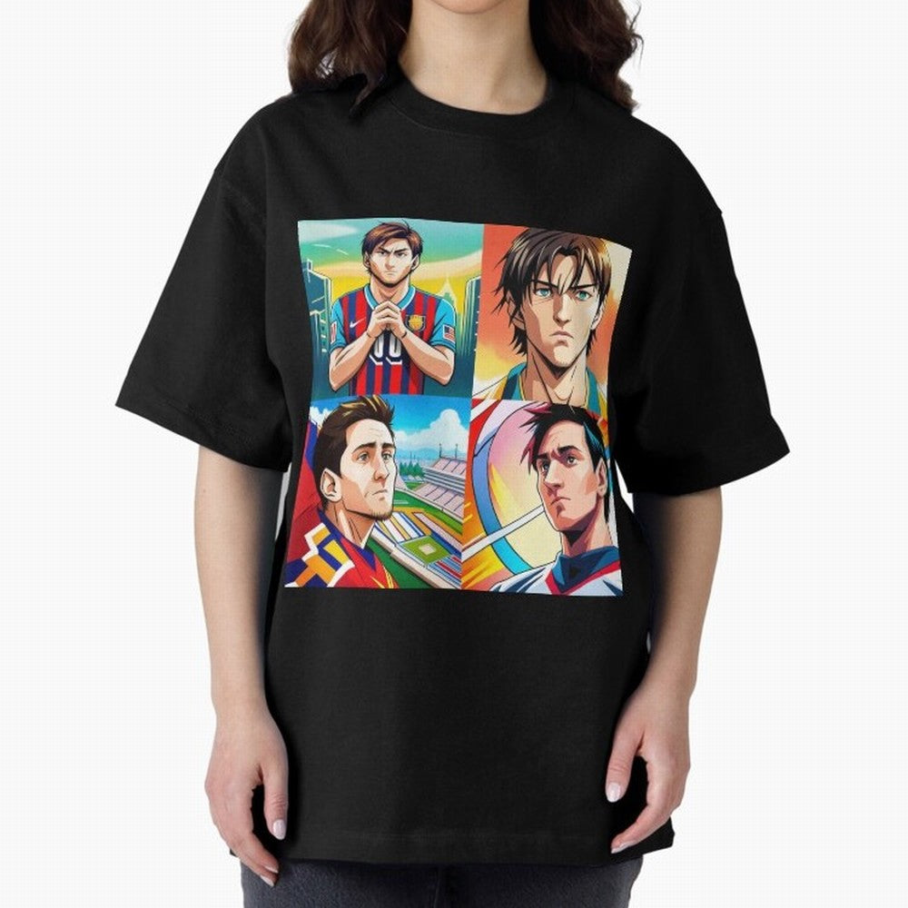 Messi Inspired Anime Art Pack Classic T-Shirt Support Your Favorite Stars during FIFA World Cup 2026 Group Stage Spirit, Connected to England, France and Netherlands, Haaland and Mbappe, Soccer Culture, Superstar Moments, National Team Dreams and