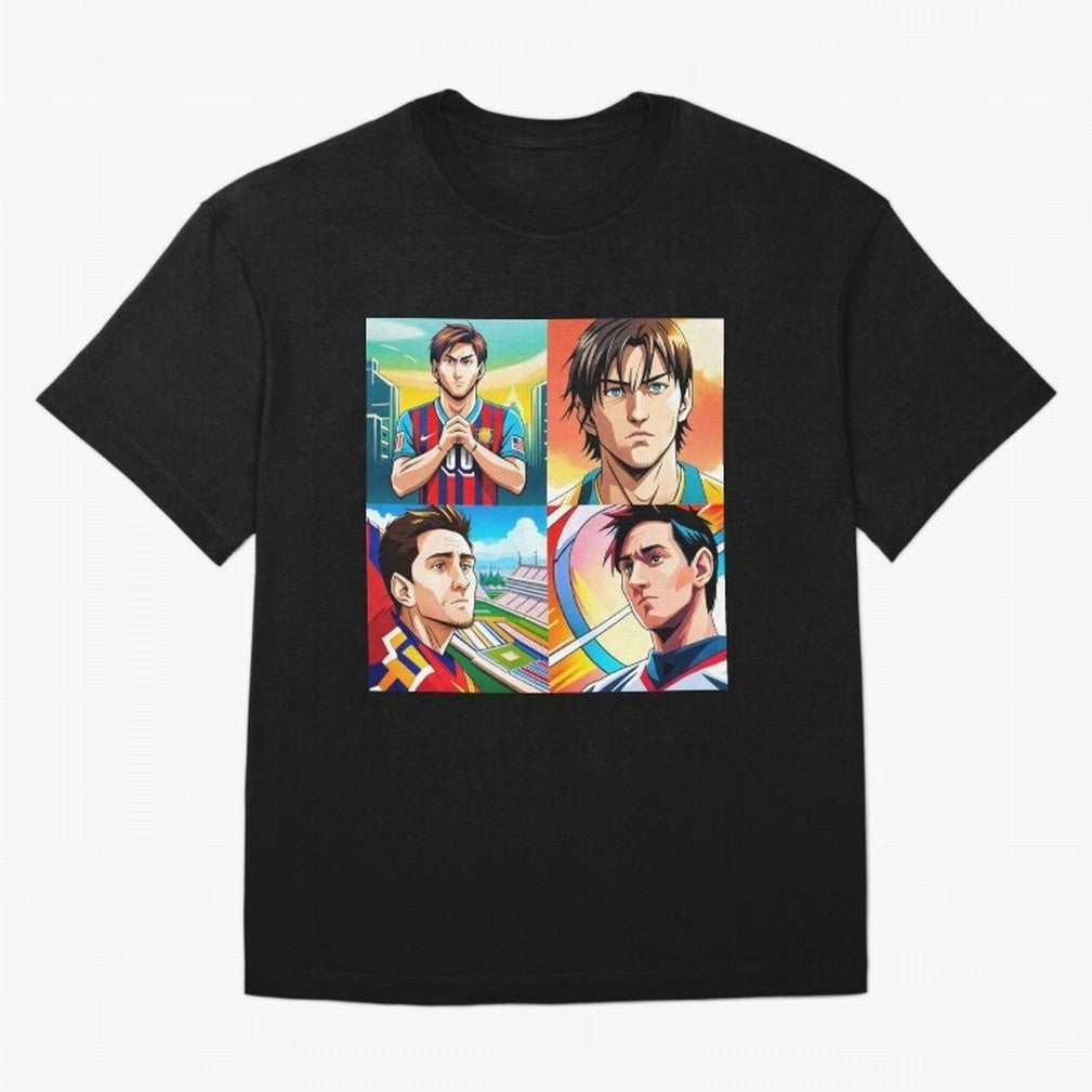 Messi Inspired Anime Art Pack Classic T-Shirt Support Your Favorite Stars during FIFA World Cup 2026 Group Stage Spirit, Connected to England, France and Netherlands, Haaland and Mbappe, Soccer Culture, Superstar Moments, National Team Dreams and