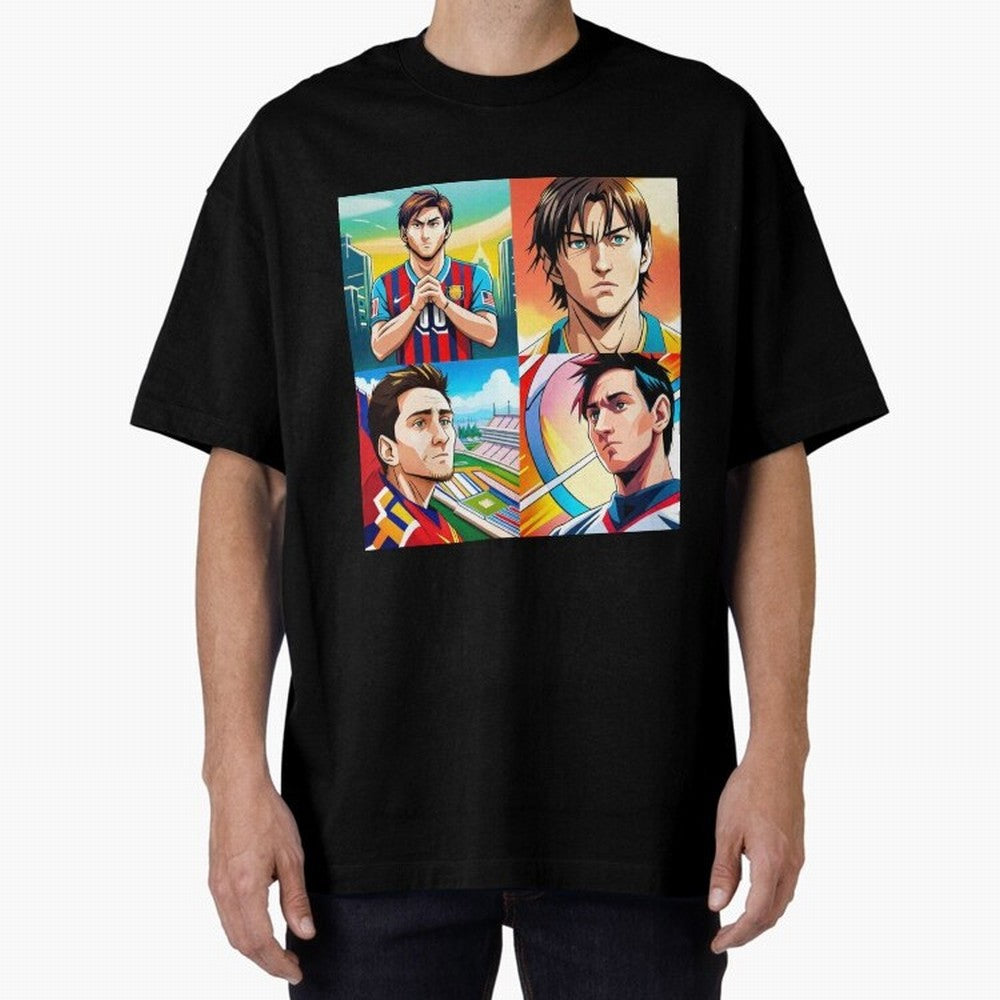 Messi Inspired Anime Art Pack Classic T-Shirt Support Your Favorite Stars during FIFA World Cup 2026 Group Stage Spirit, Connected to England, France and Netherlands, Haaland and Mbappe, Soccer Culture, Superstar Moments, National Team Dreams and