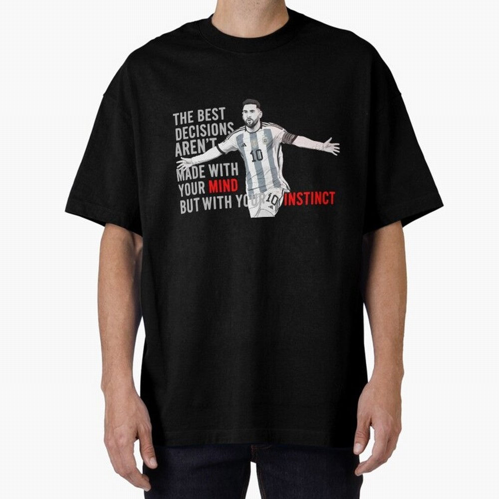 Messi Instinct Oversized T-Shirt Celebrate Classic Football Spirit in the FIFA World Cup 2026 USA Canada Mexico Journey through Neymar, Haaland and Cristiano Ronaldo Highlights, England and Germany Pride, Tournament Hype, Historic Matchups, Family