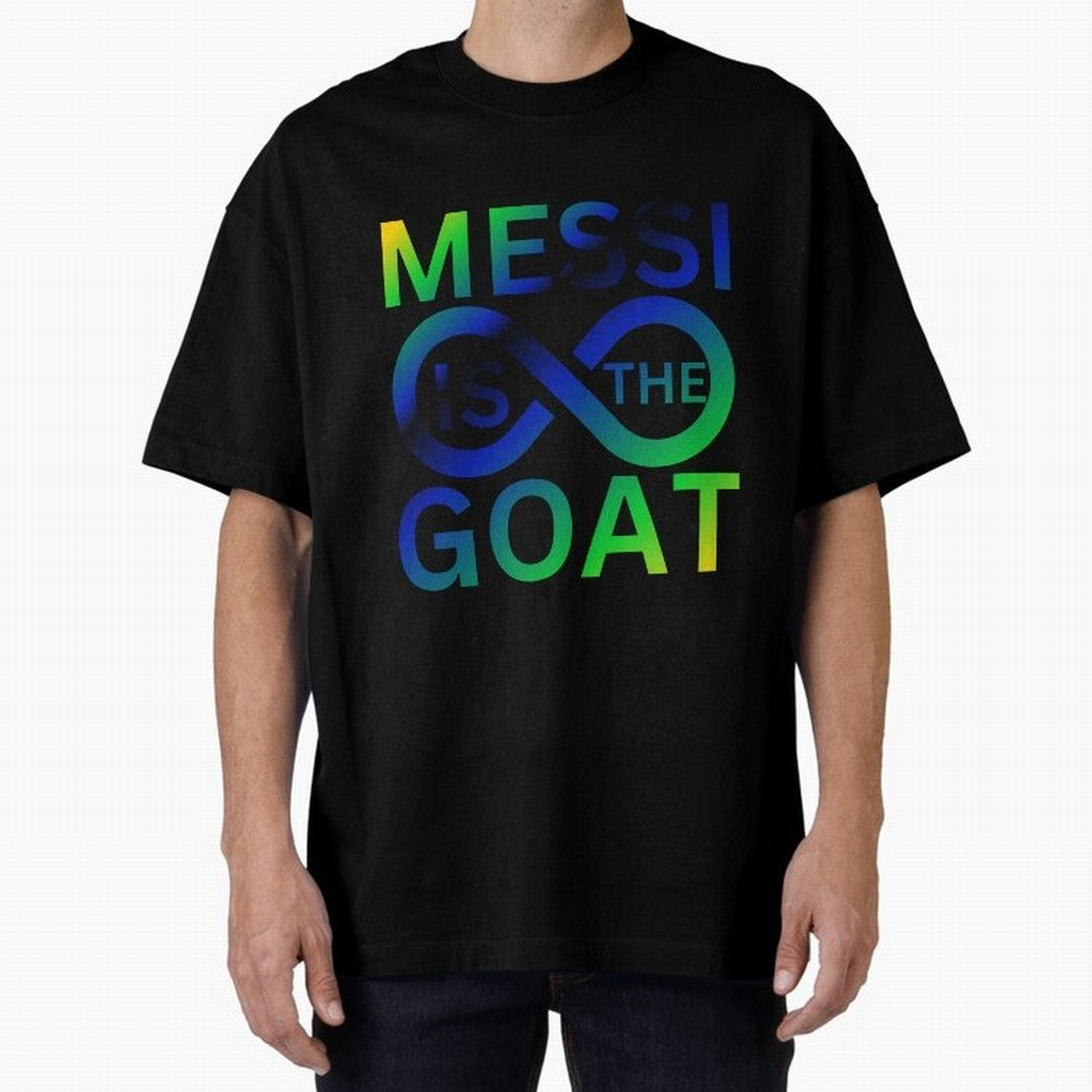 Messi is the GOAT Oversized T-Shirt Embrace Global Football Passion for FIFA World Cup 2026 Group Stage, Connected to Mbappe, Argentina and Brazil, Football Passion, Legendary Performances, Festival Vibes and Supporter Community; Perfect for People
