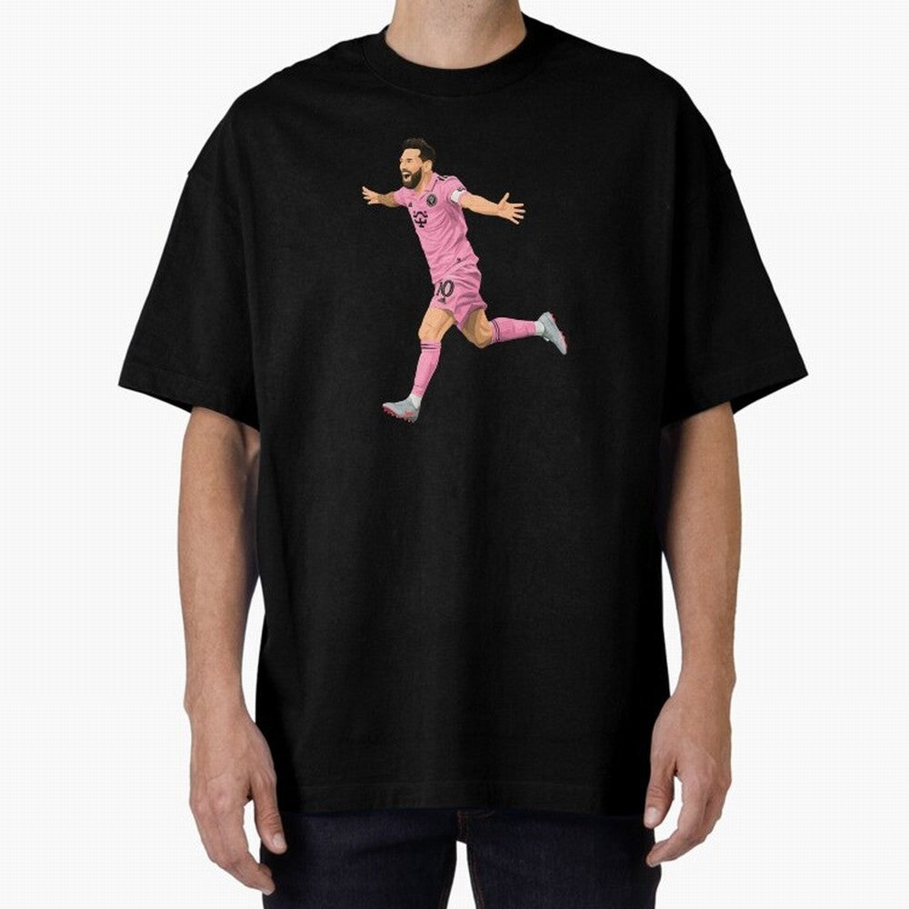 Lionel Messi celebration Oversized T-Shirt Build FIFA World Cup 2026 Group Stage Filled with CR7, England and Germany Energy, Classic Soccer Heritage, Championship Pressure, Fan Loyalty and International Pride; Created for Match Day Parties, Soccer