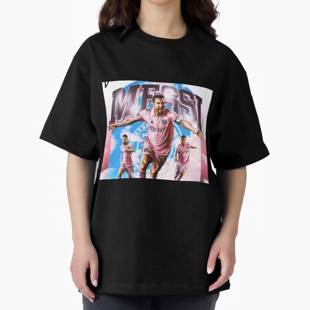 Inter Miami Messi Oversized T-Shirt Show Championship Spirit for the FIFA World Cup 2026 USA Canada Mexico Journey through Mbappe and Neymar Highlights, France Pride, Game Day Rituals, Football Legends, Country Pride and the Road to the Final;