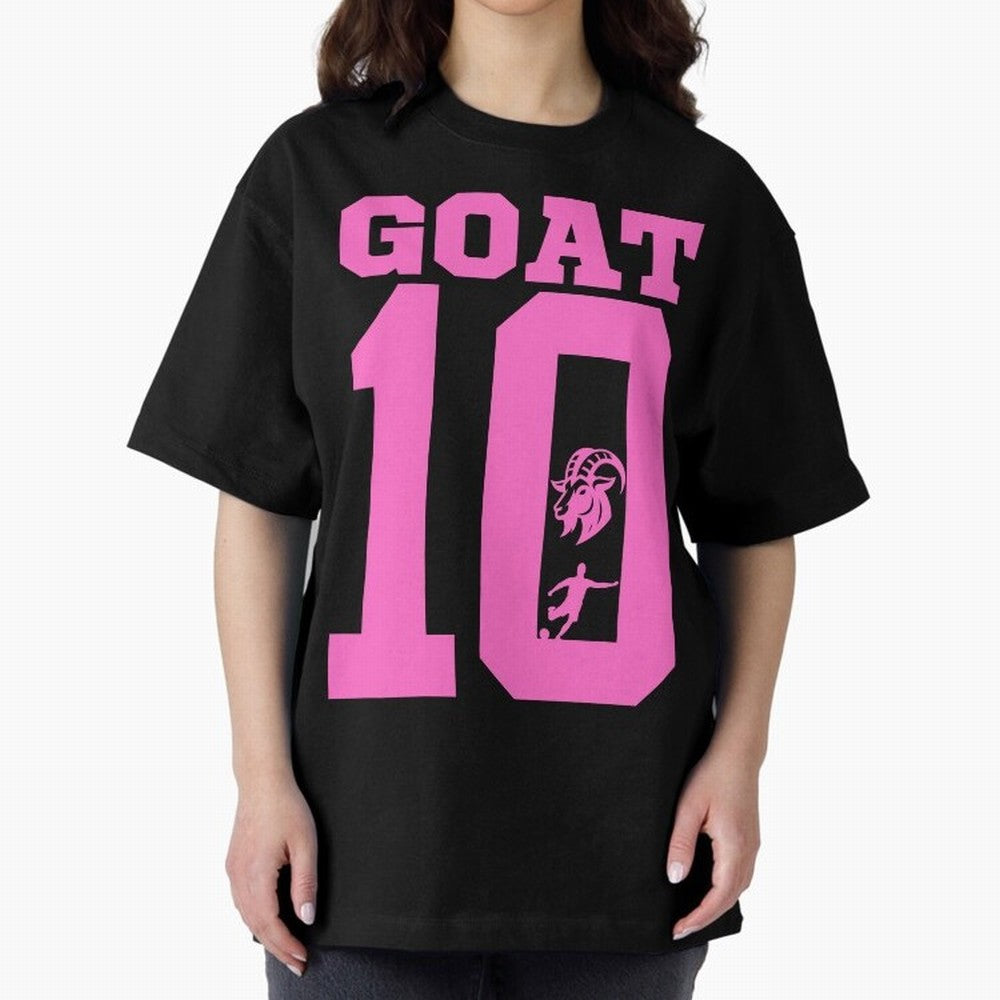 Miami Champions The Goat 10 Oversized T-Shirt Bring Global Tournament Vibes to FIFA World Cup 2026 Group Stage for Fans of Neymar, Haaland and Cristiano Ronaldo and Spain, Bringing Global Supporter Spirit, Legendary Goals, National Colors and