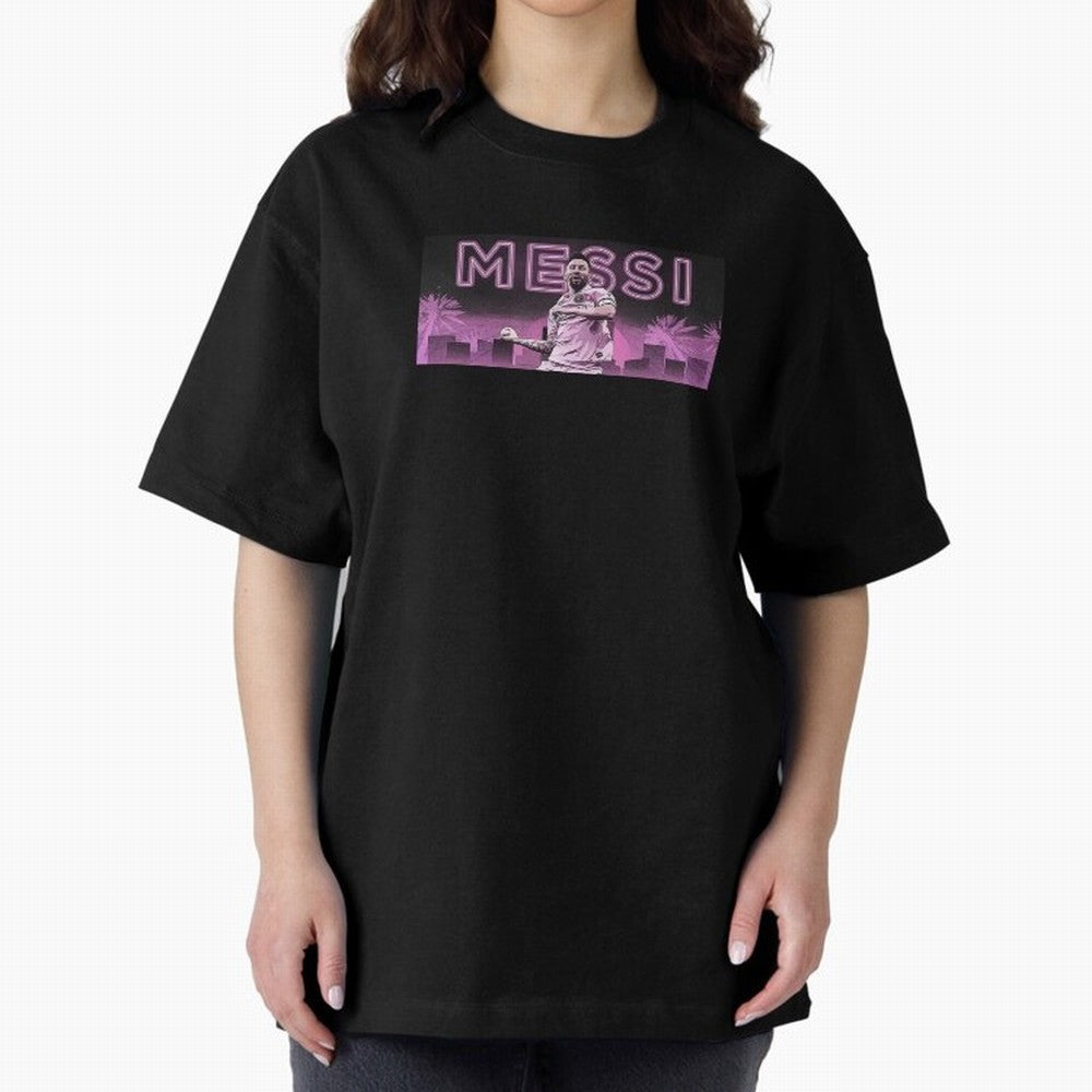 Miami Messi Oversized T-Shirt Honor Champions and Dreams in the FIFA World Cup 2026 USA Canada Mexico Journey through Cristiano Ronaldo, Haaland and CR7 Highlights, Portugal, Spain and Germany Pride, Worldwide Fan Energy, Dramatic Goals, Stadium