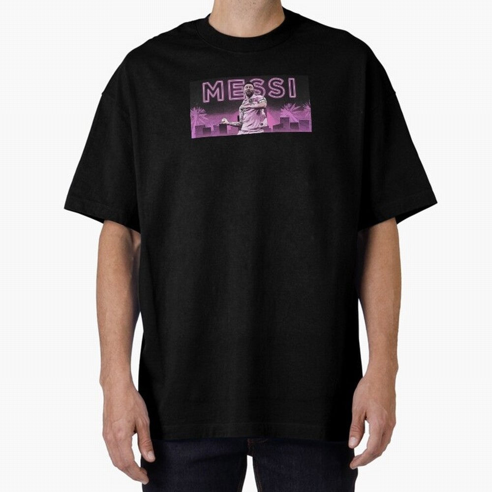 Miami Messi Oversized T-Shirt Honor Champions and Dreams in the FIFA World Cup 2026 USA Canada Mexico Journey through Cristiano Ronaldo, Haaland and CR7 Highlights, Portugal, Spain and Germany Pride, Worldwide Fan Energy, Dramatic Goals, Stadium