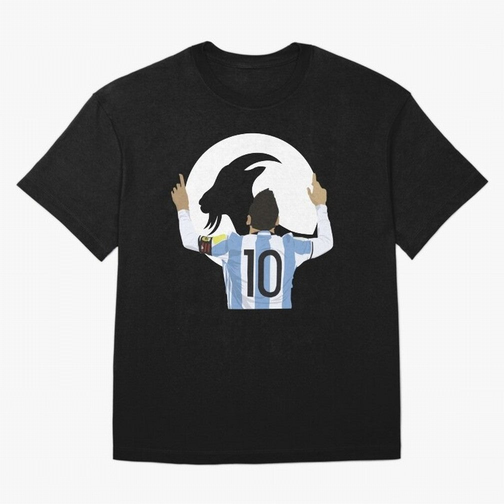 Lionel Messi Goat Oversized T-Shirt Celebrate Global Passion for FIFA World Cup 2026 Centered on Messi and Cristiano Ronaldo, Spain Energy, Worldwide Fan Energy, Dramatic Goals, Stadium Lights and Championship Celebrations; Ideal for Fans Who