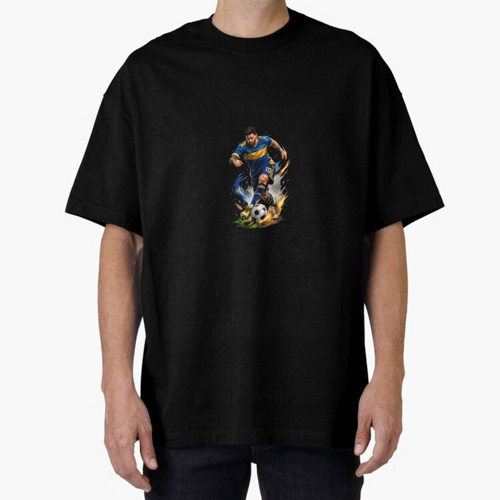The Great Footballer Oversized T-Shirt Bring Home FIFA World Cup 2026 Group Stage for Fans of Haaland and Argentina and Brazil, Bringing Sports Nostalgia, International Competition, Famous Players and Unforgettable Victories; Created for Match Day