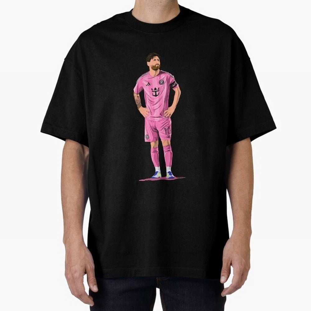 Lionel Messi Vector Oversized T-Shirt Bring World Football Passion into FIFA World Cup 2026 Group Stage Featuring CR7 and Messi, Brazil Energy, Classic Soccer Heritage, Championship Pressure, Fan Loyalty and International Pride; Perfect for People