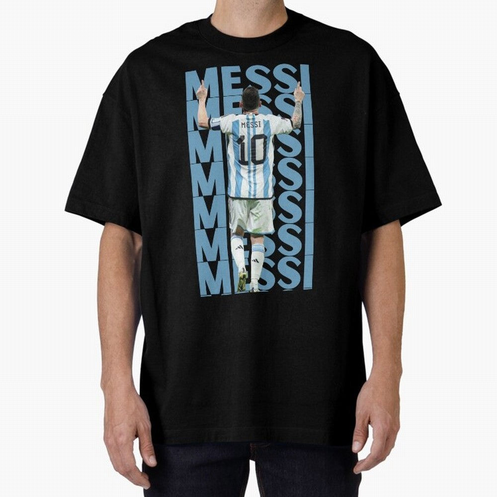 Lionel Messi | 10 | Argentina | Barcelona | Goat Oversized T-Shirt Fuel the Hype around Match Day Hype around FIFA World Cup 2026 Group Stage, Messi and Cristiano Ronaldo, France, Football Festival Excitement, Trophy Ambitions, Country Rivalries