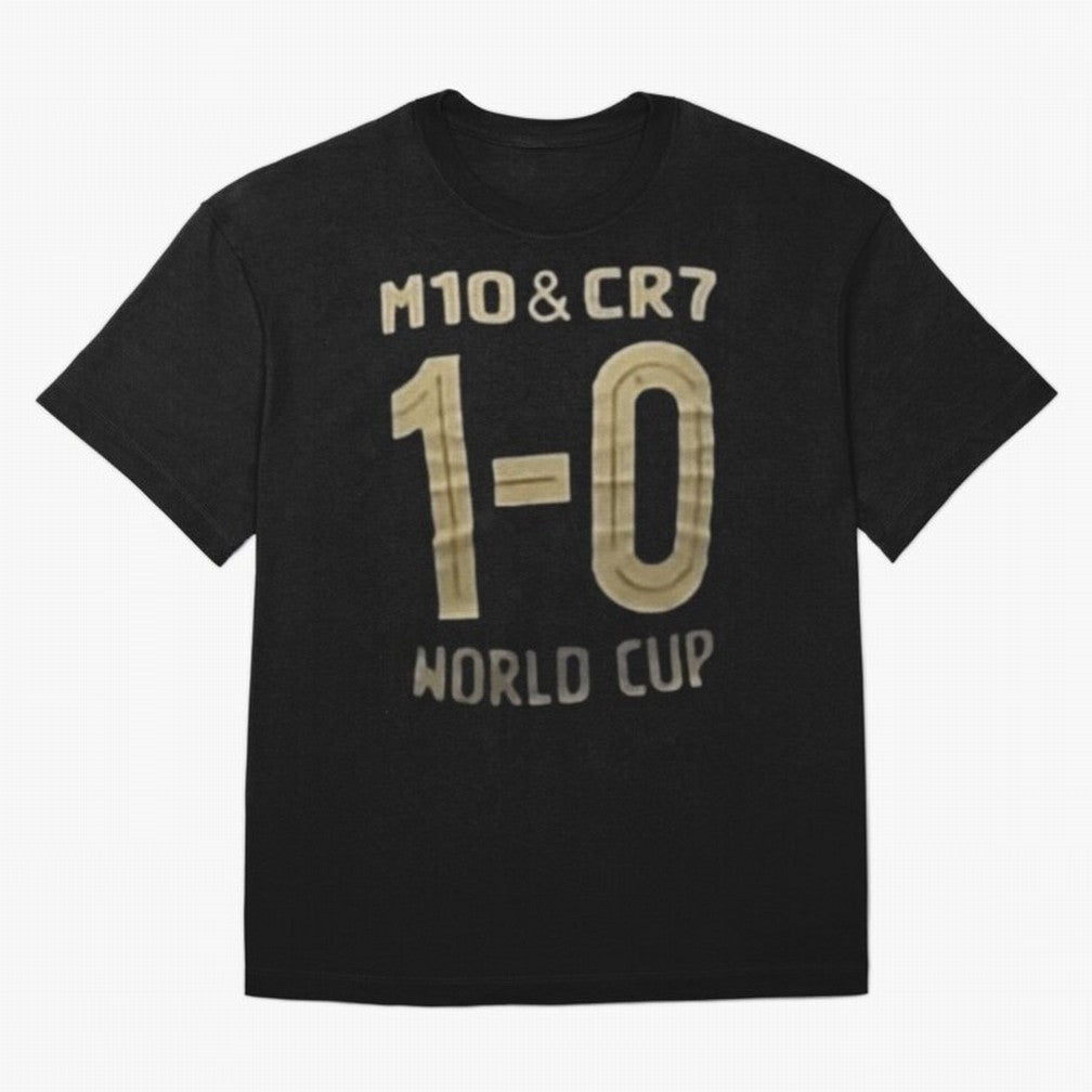 M10 And Cr7 1-0 World Cup Football Classic T-Shirt Make Your Look Match Match Day Hype around FIFA World Cup 2026 Group Stage, Haaland and Mbappe, Brazil, Portugal and Argentina, Classic Soccer Heritage, Championship Pressure, Fan Loyalty and