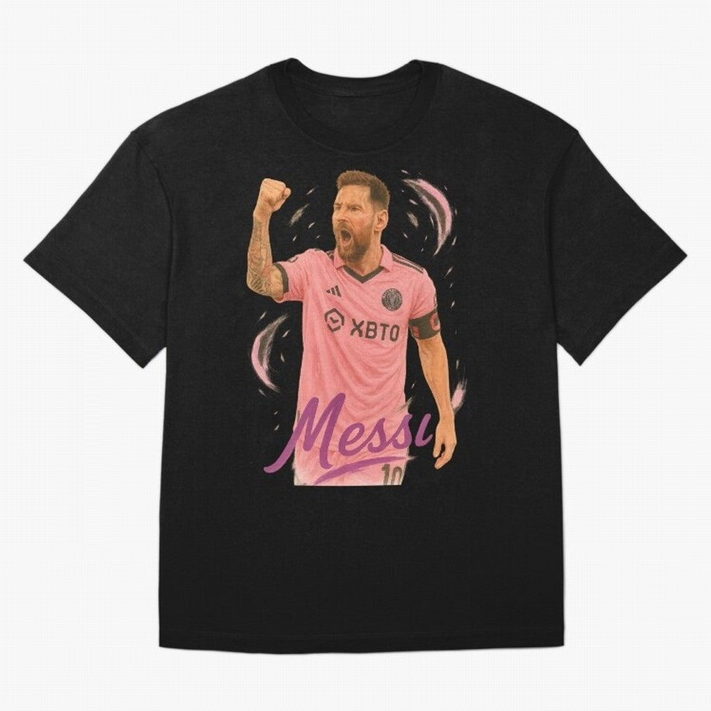 Argentina World Champs Messi Number Oversized T-Shirt Capture Match Day Hype around FIFA World Cup 2026, Cristiano Ronaldo, Haaland and CR7, Argentina and Brazil, Retro Football Energy, Iconic Rivalries, Trophy Chase Drama and Stadium Atmosphere;