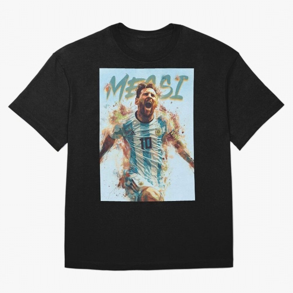 Argentina World Champs Messi Number Oversized T-Shirt Honor Football Greatness during Match Day Hype around FIFA World Cup 2026 Group Stage, Cristiano Ronaldo, Haaland and CR7, Portugal, Spain and Germany, Champion Mindset, Group Stage Buzz,