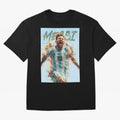 Argentina World Champs Messi Number Oversized T-Shirt Honor Football Greatness during Match Day Hype around FIFA World Cup 2026 Group Stage, Cristiano Ronaldo, Haaland and CR7, Portugal, Spain and Germany, Champion Mindset, Group Stage Buzz,
